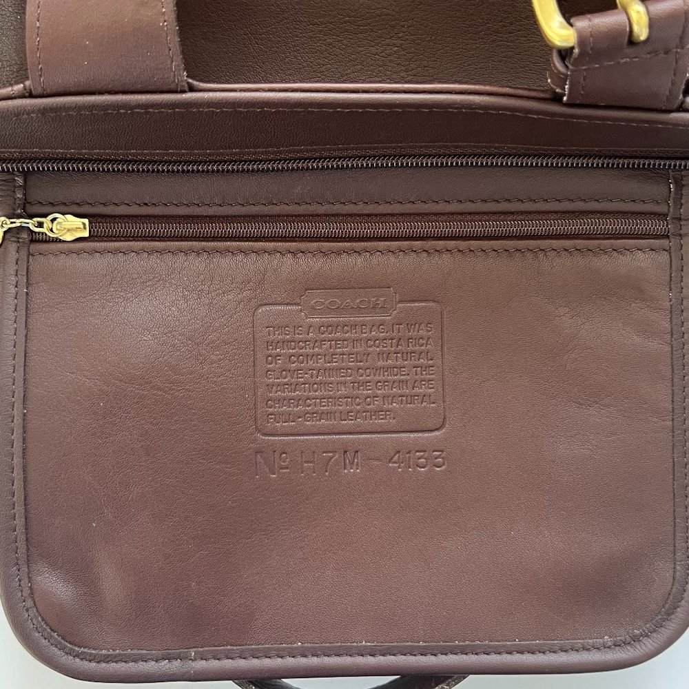 Vintage Coach Waverly Chocolate Brown Leather Tote 4133 - Picture 13 of 16